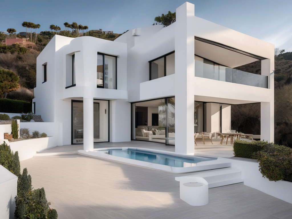 Fachada de vivienda reformada con SATE en Estepona